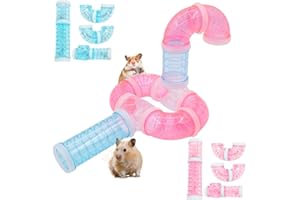 Criceti Accessori,YouYuer 16PCS Tubi per Criceti,Gabbia Criceto,Tunnel per Criceti,Tubo di Collegamento Esterno della Gabbia del Criceto, Giocattoli per Criceti ad Espandere Lo Spazio