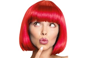 BALINCO Peruka Bob Wig Cabaret Pageboy Charleston Peruki na karnawa/przebieranki i imprezy tematyczne - 13 KOLORÓW (czerwony)