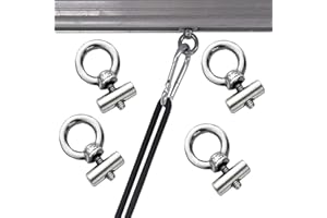 JUTTAUTO 4Pcs Awning Rail Stoppers 6mm for Caravan Motorhome Campervan Camping Tent Equipment Awnings Accessories, 304 Stainless Steel