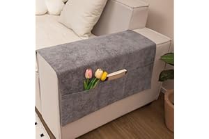 KARAOT Organizador mandos sofa,Organizador de Sofá,Bolsa de almacenamiento cabecera con Remote Control Holder para el Teléfono,Magzine,Gafas,Libro,Bolígrafos,Cables,Almacenamiento para colgar en el sofá.