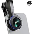 NEEWER 200° Fish Eye VR Lens with 17mm Thread Phone Lens Clip for Panoramic View, Live Streaming, Outdoor Landscape, Architecture, Compatible with iPhone 16 Pro Max S24 Ultra