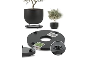 ‎PFLANZWERK Pflanzwerk Pflanzkübel Untersetzer - Ultraflacher Designer Pflanzenroller - Ø28cm - Eckig und rund für alle Blumentöpfe & Blumenkübel - Indoor & Outdoor Gefäßroller - 2 Jahre Garantie