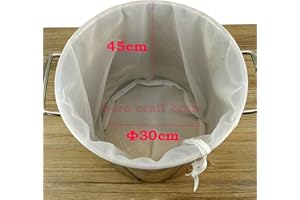 Sacs de Brassage filtrant, Sacs filtrants Blancs en Maille Fine avec Plusieurs Tailles réutilisables pour Tous Les Grains de Brassage, Presse à vin, Cordon de Serrage, Infusion dans Un Sac (3045)