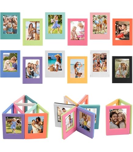 Magnetische polaroid fotolijst, 6,3 x 8,9 cm, Instax Mini fotolijst voor koelkast, fotomagneten voor koelkast, polaroid frame voor foto's, fotohoes, portemonnee formaat fotolijst, 10 stuks