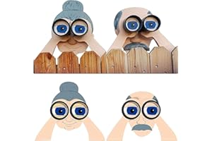 Ailovone Dame Zaundekoration Garten Skulptur Lustige Schilder für draußen Garten Dekoration Figuren Ornament spähendes Fernglas Spionagezaun Peeker Hof-Kunstdekoration (AB)