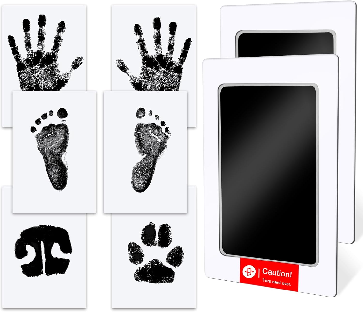 TATUNER Baby Hand and Footprint Kit Inkless - Mess Free Ink Pad, Paw Print Kit for Dogs and Cats, Safe Clean Touch Ink Pads for Newborn Handprints