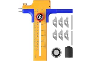 gotyou Brújula Cortador De Círculos, Brújula Círculo Cortador de Papel Cortador Circular Herramienta de Corte, Cortador Circular Ajustables Herramienta de Corte para Cortar Papel Tarjeta Cuero