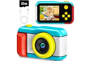 Dancial Kids Camera for 3-12 Year Old Girls Boys,2.4 Inch 1080P Kids Digital Camera Christmas Birthday Gift,Kids Toys for Children Age 3 4 5 6 7 8 9 10,Toddler Video Camera with 32GB Card for Travel