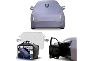 Buho Boost Notturno - Telo Auto Impermeabile + Logo Luminoso Con Parasole Incluso + 9 Magneti - Telo Copriauto Da Esterno + 2 Zip - Protezione Totale Pioggia/Neve/UV/Polvere - Universale Auto SUV