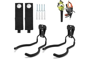 Sinoer Percha para herramientas eléctricas de jardín, estante para comedores de malas hierbas, recortadora de cuerdas, gancho de pared, gancho de pared de garaje, con capacidad para hasta 30 kg