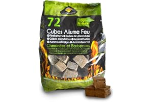 Pyro Feu Cheminett 15752-12 Ökologische Zündwürfel für Kamine und Ofen, 72 Stück, braun