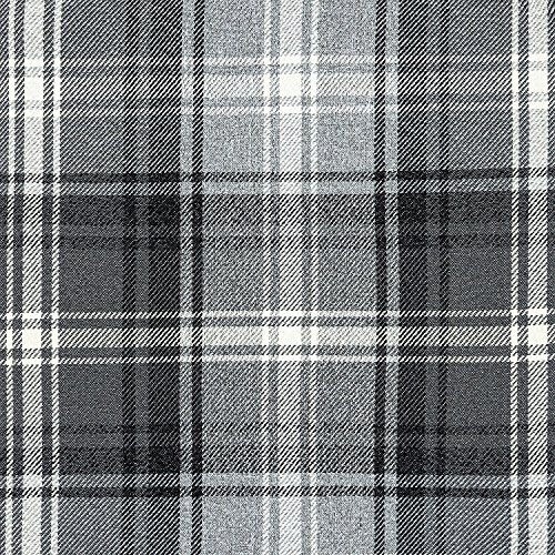 Extra Groß Kohlegrau Tartans Karo Kissen mit Polyester Füllstoff, Flach gewebte Woll-Effekt Körper, 60cm x 60cm. Von McAlister Textiles, aus der „Angus“ Design-Serie. - 3