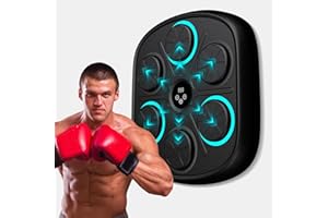 BUVYUOTU Boxmaschine mit Musik Boxtrainer mit Bluetooth, Wandmontiertes Box Maschine mit Boxhandschuhen, Music Boxing Machine hat 9 Modi und 9 Geschwindigkeiten Einstellbar, Geschenk für Erwachsene und Kinder