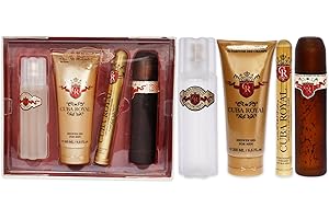 Cuba Cuba Royal For Men 4 Pc Gift Set 3.3oz EDT Spray, 1.17oz EDT Spray, 3.3oz After Shave, 6.7oz Shower Gel
