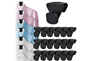 VDYXEW New Space Saving Hanger Hooks, Clothes Hanger Connector Hooks, AS SEEN ON TV, Ultra- Premium Space Triangles Hanger Hooks Triple Closet Space,18 PC Value Pack, Black (Bear)