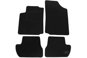 J&J AUTOMOTIVE | Tapis De Sol Noir Velours sur Mesure pour C2 2003-2009, Ajustement précis, Base Antidérapante, Renforcée dans la Zone de la Pédale