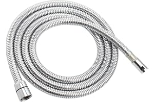 Gnimauhz Tuyau de rechange en acier inoxydable pour robinet de baignoire 180 cm (tuyau de baignoire, 1,8 mètre)