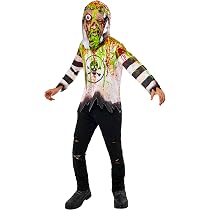Bristol Novelty Geistermädchen-Kinderkostüm, Langärmliges Kleid Mit Kapuze - Für Halloween, Mottopartys, Gruselig-süß