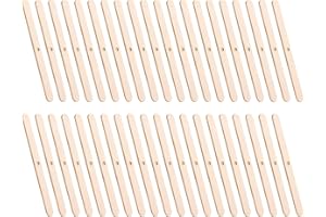 Mikiuly Soportes de Mecha de Vela de Madera, Barras de Mecha de Vela, Dispositivo de centrado, Soportes de Mecha,Soportes Fijos para Mechas de Madera para Hacer Velas de Bricolaje, 40 Piezas