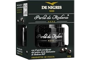De Nigris 1889 Perle di Modena Nera con Gocce di Aceto Balsamico | Eleganti Perle di Aceto Balsamico | Aceto Balsamico Autentico per un Sapore Intenso | Delizia per i Tuoi Piatti