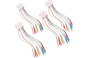 JinYu 24 sztuk nylonowe splecione włosy Ceon przedłużanie warkocze akcesoria z neonowym klipem na imprezy urodzinowe i akcesoria do włosów dla dzieci/6 kolorów, Nylon