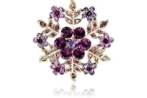 FAIRYGATE Brooch Pins Retro Crystal Rhinestone Brooches for Shirt Collar Decoration, B20