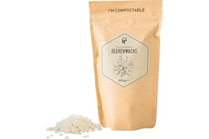 ‎BEEGUT beegut Beerenwachs/Japanwachs (rhus verniciflua cera), vegane Bienenwachs-Alternative, pflanzliches Wachs für eigene Naturkosmetik, 200g