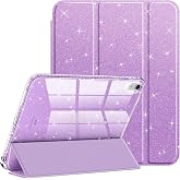 UnDePlus iPad 11.Nesil A16 11in&ccedil;/10.Nesil 10.9in&ccedil; ile uyumlu Kılıf Simli Flip Cover Kalem B&ouml;lmeli PC Case Simli-Mor