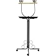 Egardenkart® Bird Stand Play Top Large Parrot Bird Play Stand Perch Rolling Stand