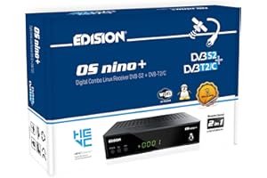 Edision OS NINO+ Full HD Linux E2 odbiornik Combo H.265/HEVC (1 x DVB-S2, 1 x DVB-T2/C, WLAN, Bluetooth onboard, 2 x USB, HDMI, LAN, Linux, czytnik kart), czarny