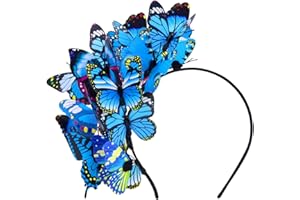 Takmor Schmetterling Haarreif, Haarreif Schmetterling Damen Haarreifen Schmetterling Haarschmuck Schmetterlings Haarband für Schmetterling Kostüm Damen Kinder Frauen Karneval Halloween