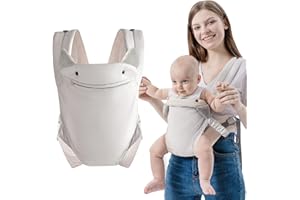 SERAPHY Marsupio Neonati Ergonomico 0-36 Mesi, 4-in-1 Porta Bebe Traspirante Regolabile,con Seduta Morbida e Tasche Frontali, Ideale Neonati e Bambini da 4-15 kg（Grigio）