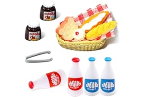 PFLYPF 13 pièces de Mini modèle d'accessoires de Pique-Nique, Accessoires de Maison de poupée, Mini décoration de Cuisson, modèle de Pain, Fournitures de décoration de téléphone Portable de Bricolage