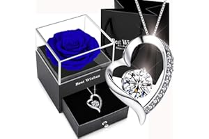 SWEETIME Rosa Eterna Natural Preservada ,Forever Bloom Rosa Real，Regalo de Rosas Romántico con Mujer día Madre San Valentín Navidad Compromiso Matrimonio Aniversario Cumpleaños Acción de Gracias Nochebuena