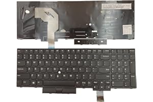 TIUGOCHR Laptop Replacement US Layout No Backlight and no Pointing Keyboard for Lenovo IBM Thinkpad T570 T580 P51s P52s (Not Compatible P51 P52) 01ER500 01HX219 01ER570 01HX287 208 01ER611