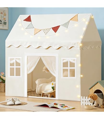 Tipi Enfant Cirque Multicolore Bomodoro 150x100 Cm – Tente De Jeu Pliable, Rideaux Velcro, Facile à Transporter, Pour Intérieur Et Extérieur
