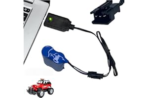 MAIXIANGGUOJI 7.4V Plug Charger for Nicd or Nimh or Lipo Batteries, Sm-3pin Fast Battery Charging Cable with Standard Tamiya Plug Connector Suitable for Rc Excavators,Trucks,Tanks,Remote Control Cars, Plane (Sm-3P)