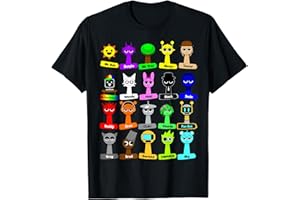 ALL SPRUNKI Sprunki all here with names for Boys and Girls Birthday T-Shirt