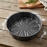 Papilla Nirvana 27 cm Portakal Kek Kalıbı - Siyah Kır&ccedil;ıl Granit G&ouml;r&uuml;n&uuml;ml&uuml; Yanmaz Yapışmaz Yuvarlak Fırın ve Tart Kalıbı (6 cm