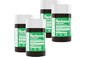 HERBOXA.COM Herboxa Lungenkraut Mehrere Packungen (4 Stück) - mit geflecktes Lungenkraut - Enthält Folsäure, die Müdigkeit und Erschöpfung reduziert, Vitamin C, Quercetin, ProG-Phen - 60 Kapseln