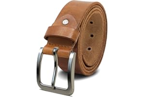 ROYALZ Męski pasek skórzany z wytrzymałej skóry bawolej 4 mm, pełna skóra, pasek w stylu vintage, do dżinsów, garnituru, spodni