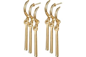 JewelryWe Orecchini Set con Pendenti Cosplay: 3 Pezzi Zoro Orecchini Roronoa Idee Regalo Appassionato di Anime