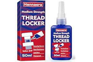 HANNAERA Thread Lock Blue 50ml, Medium Strength Threadlock, Removable Threadlocker, Lock & Seal Nuts, Bolts, Fasteners and Metals, Against Losening and Leakage (Mid50-H01)