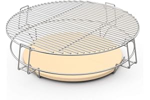 ONLY FIRE Onlyfire Grilles Système de Cuisson Rondes Barbecue Remplacement pour Grils à Charbon Weber 57cm, One-Touch, Performer, Bar-B-Kettle et Master-Touch