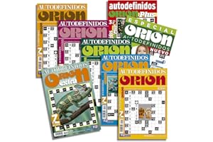 DataPrice Pack de 8 Libros de Pasatiempos ORIÓN. Autodefinidos para Adultos Variados. - Ed. Zugarto -.