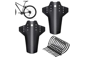 Demarsen Garde Boue VTT 2 Pièces Réglable Garde-Boue de Vélo Compatible Avant et Arrière avec 10 Serre-Câbles pour 26/27.5/29 Pouces Accessoires VTT pour Bloquer la Boue
