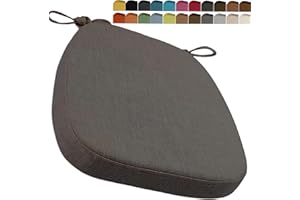 uyeoco Cojín para Silla de Cocina, Cojín Silla Oficina con Antideslizante 43X40cm/40X38cm/43X42cm, cojín de Asiento Suave para Comedor,Taburete, jardín, Interior, Exterior,Hogar(Color 2,40X38X33X3cm)