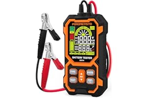 POROMETISTO Comprobador De Baterias de Coche CBT01,Comprobador de Batería 12v/24v 50-1999 CCA,para Vehículos,Motocicletas,Todoterrenos,Mide Voltaje,Resistencia Interna,CCA,SOC,SOH,Para Aficionados/Profesionales