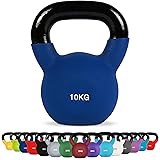 Kettlebell Professionale 2-30 kg | Ghisa Revestimento in Neoprene | incl. Workout PDF | diversi colori