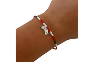 Beadlet Wrexham Football Club Fan Beaded Bracelet With Tag & Heart Charm